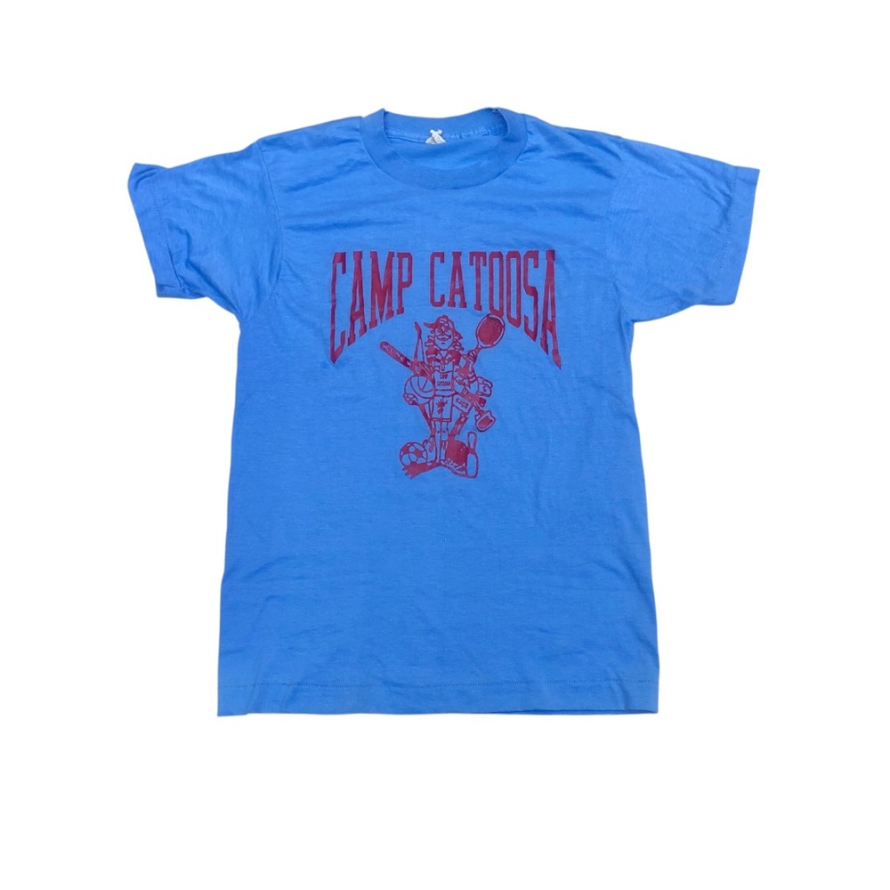 Blue Camp Catoosa graphic tee T shirt 50/50 single stitch vintage 80’s